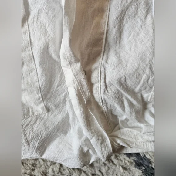 MABLE Brand Cropped Short Sleeve Button Down Large - Picture 6 of 8